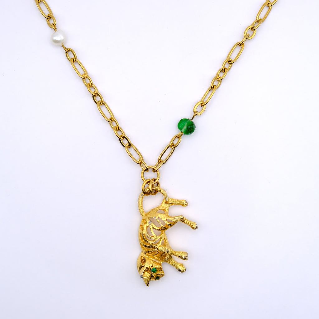 Collier Green Cat