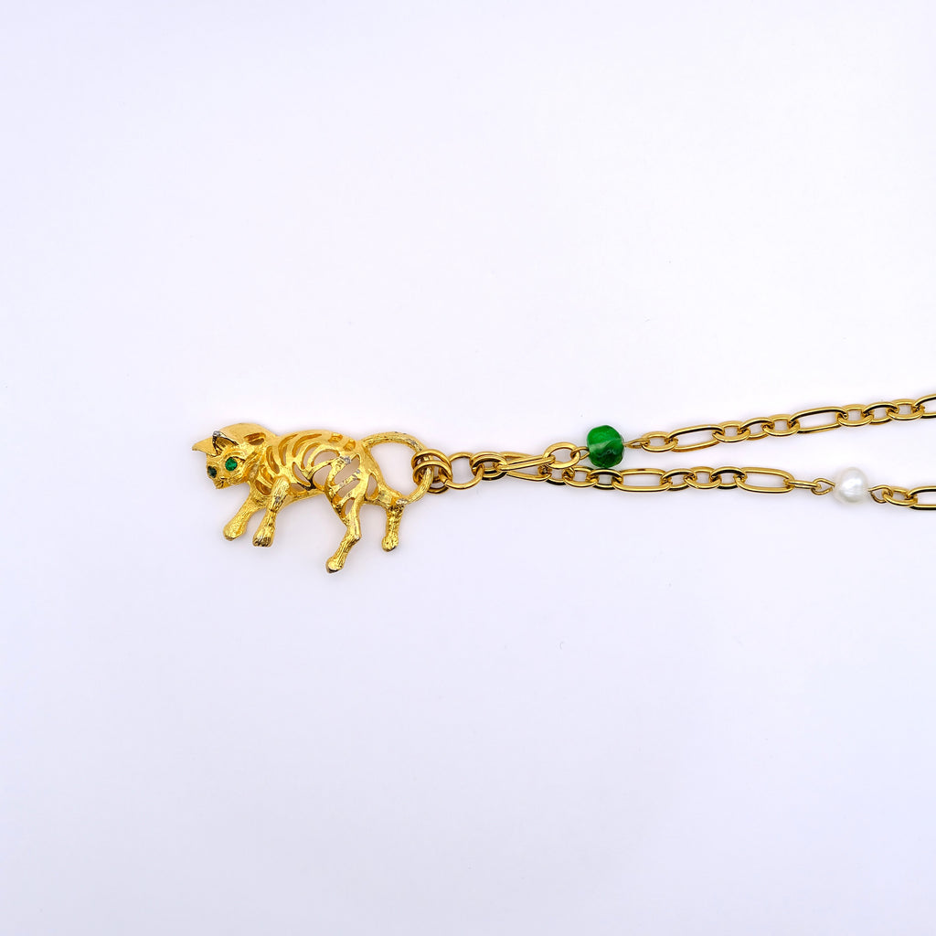 Collier Green Cat