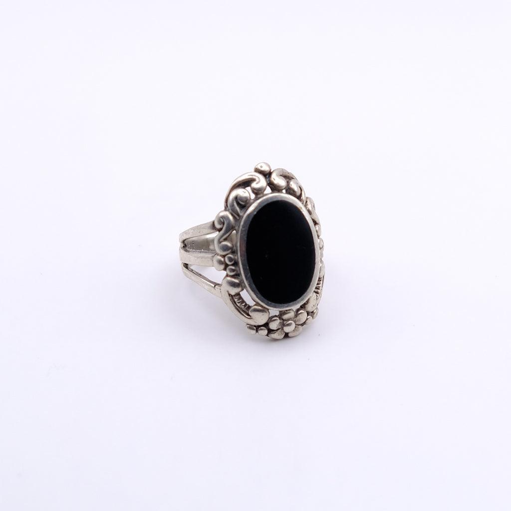 Bague Onyx - marquise 1970's