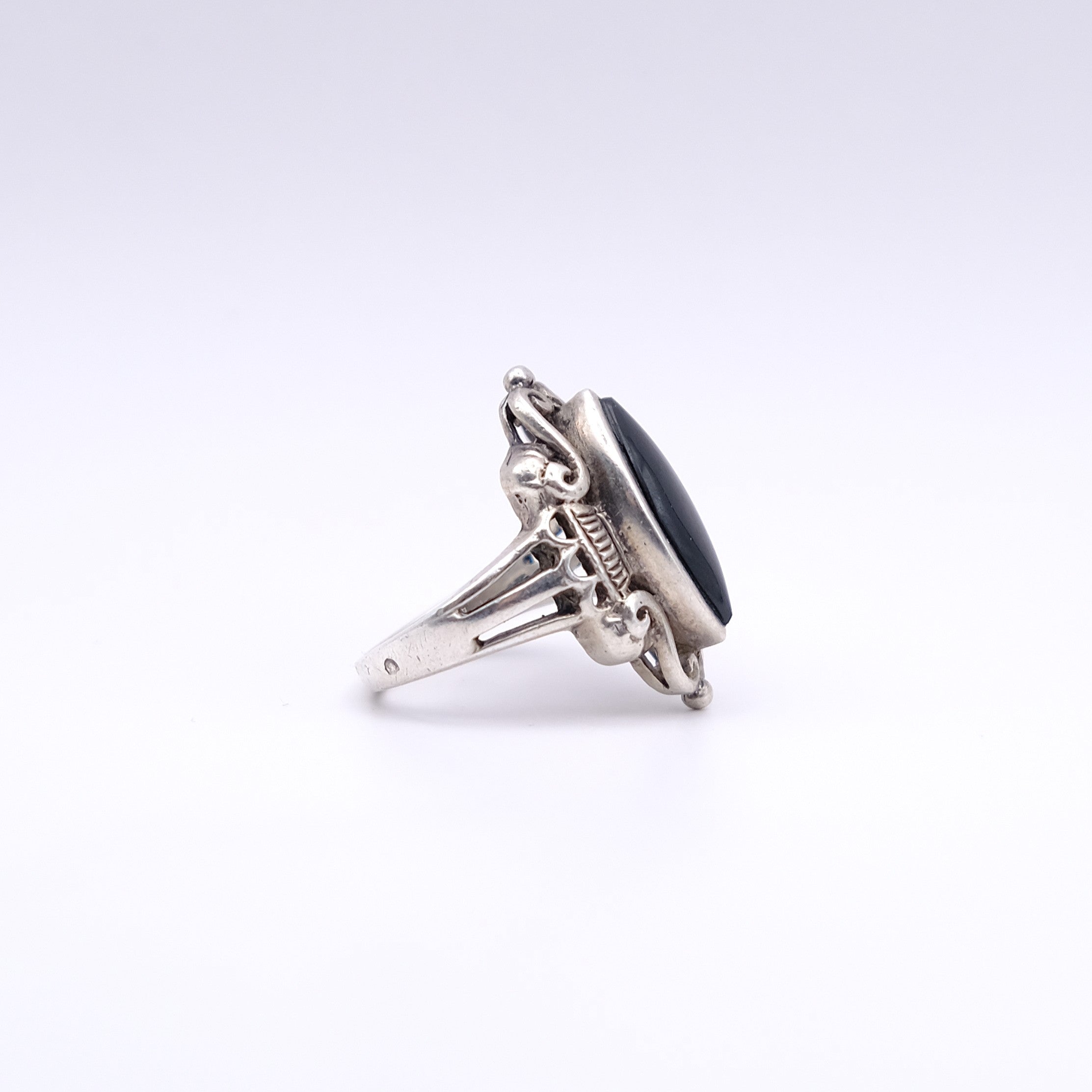 Bague Onyx - marquise 1970's