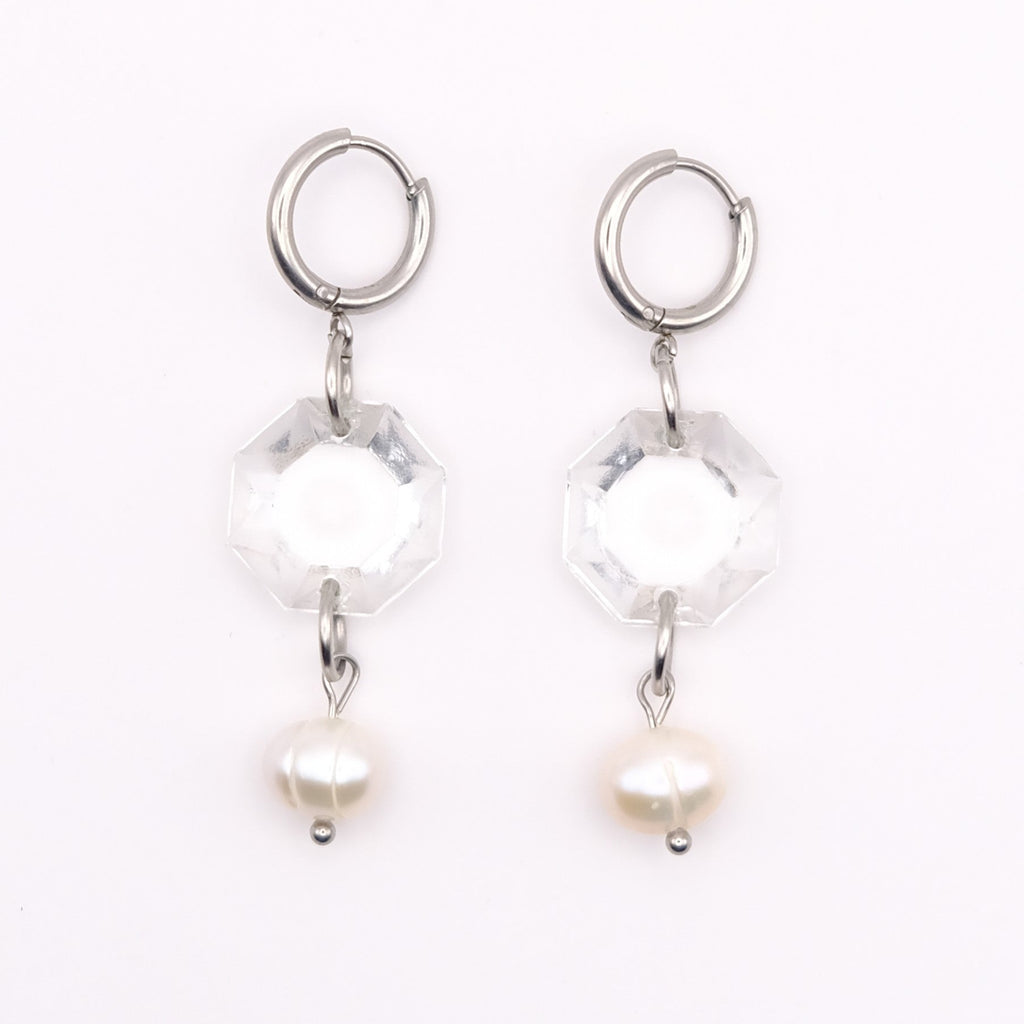 Mono boucle Maxi Cristal - silver