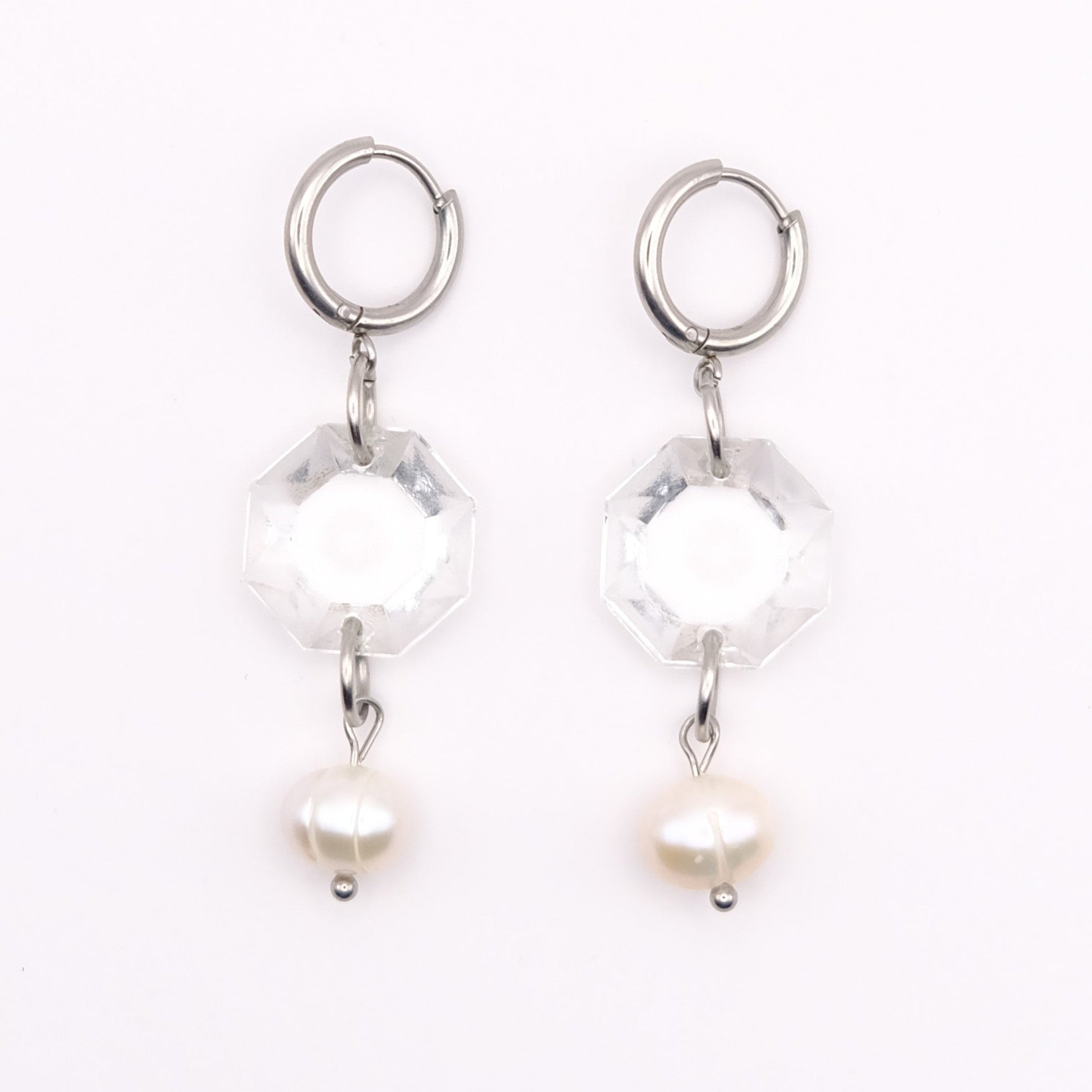 Mono boucle Maxi Cristal - silver