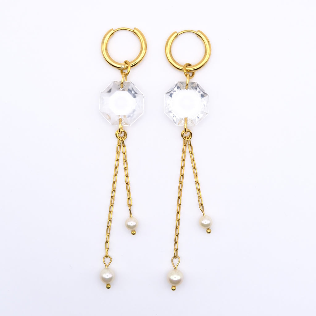 Mono boucle Maxi Cristal - gold