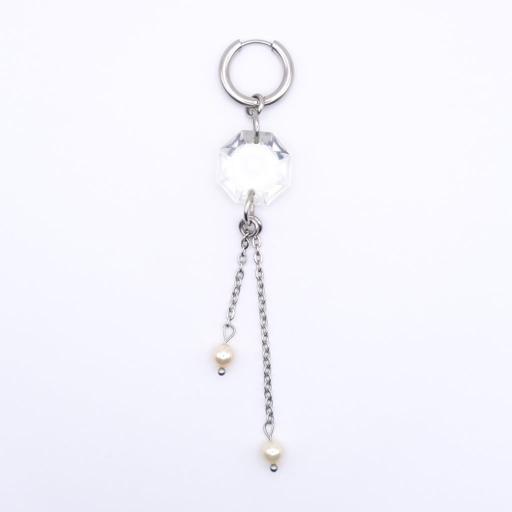 Mono boucle Maxi Cristal - silver