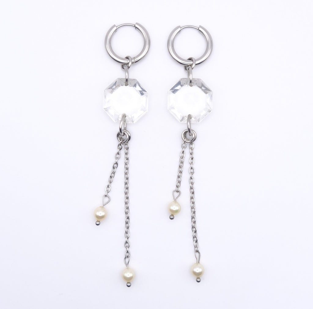 Mono boucle Maxi Cristal - silver