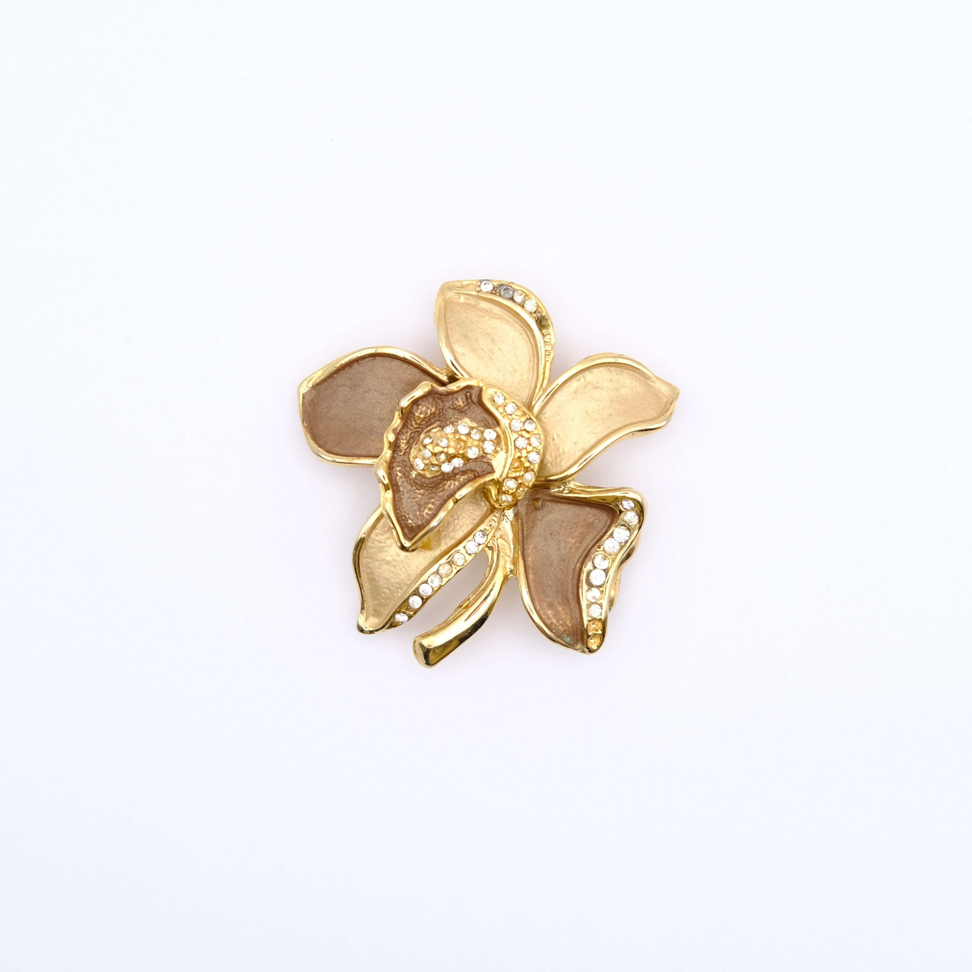 Broche Flower & Strass
