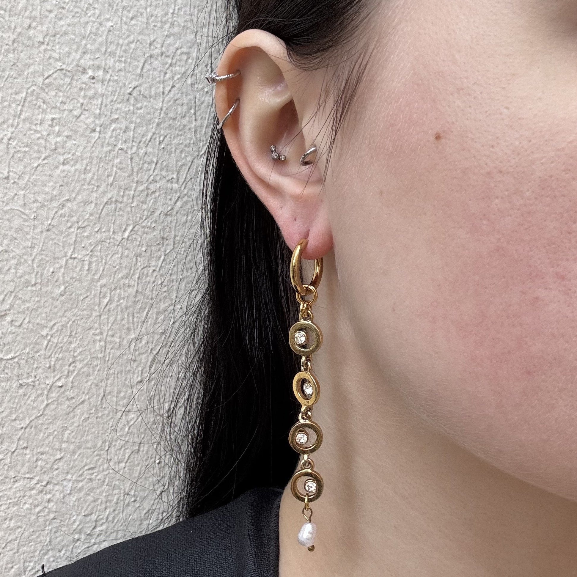 Mono boucle Golden Strass