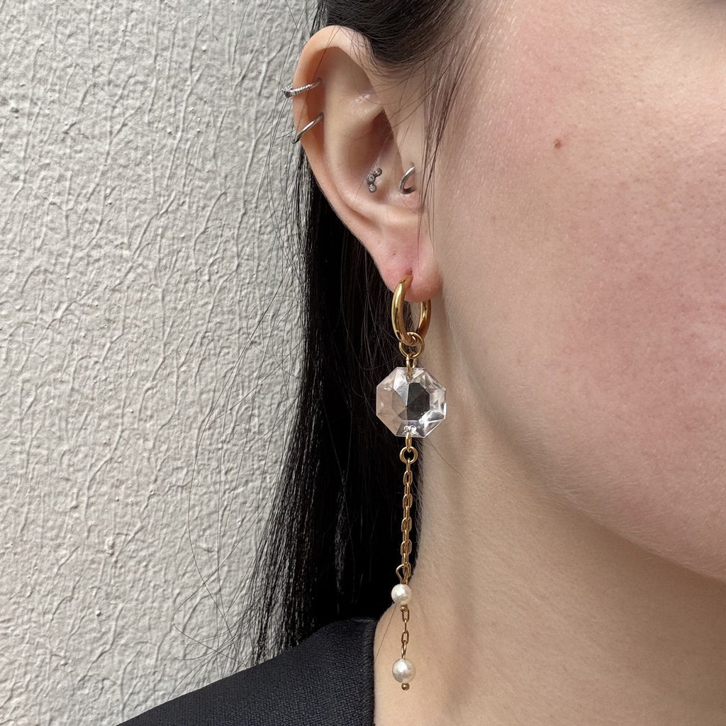 Mono boucle Maxi Cristal - gold