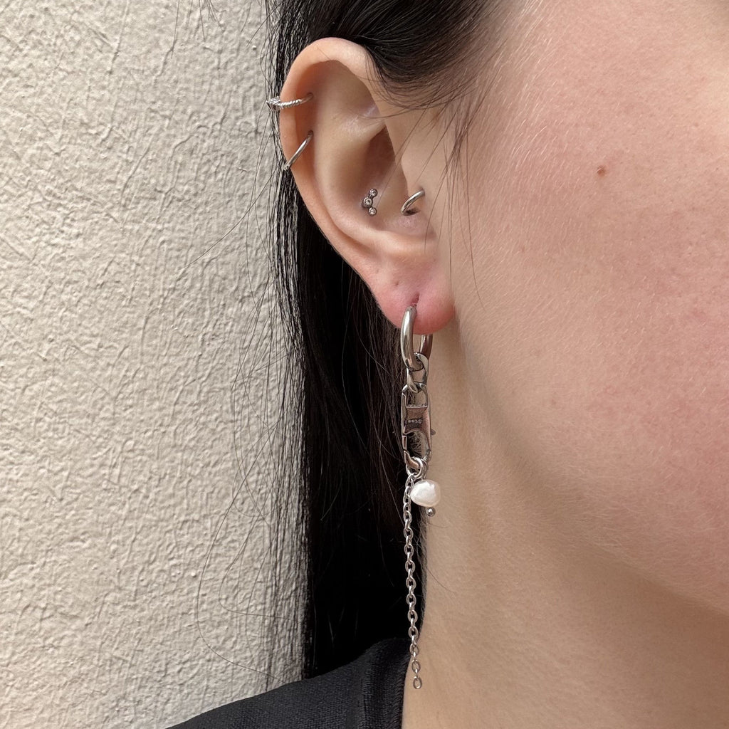 Mono boucle Steel clasp