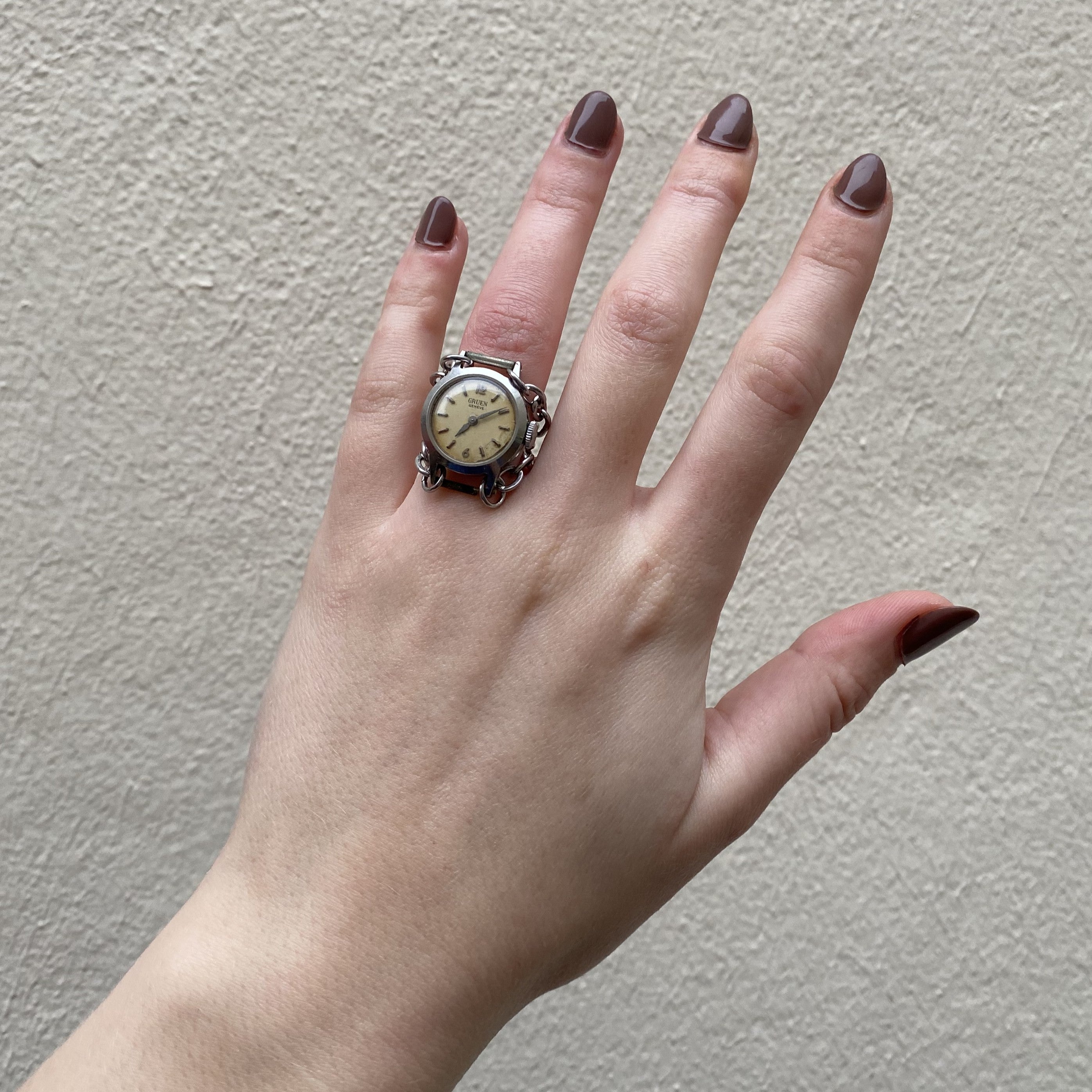 Bague montre Gruen Genève 1950's